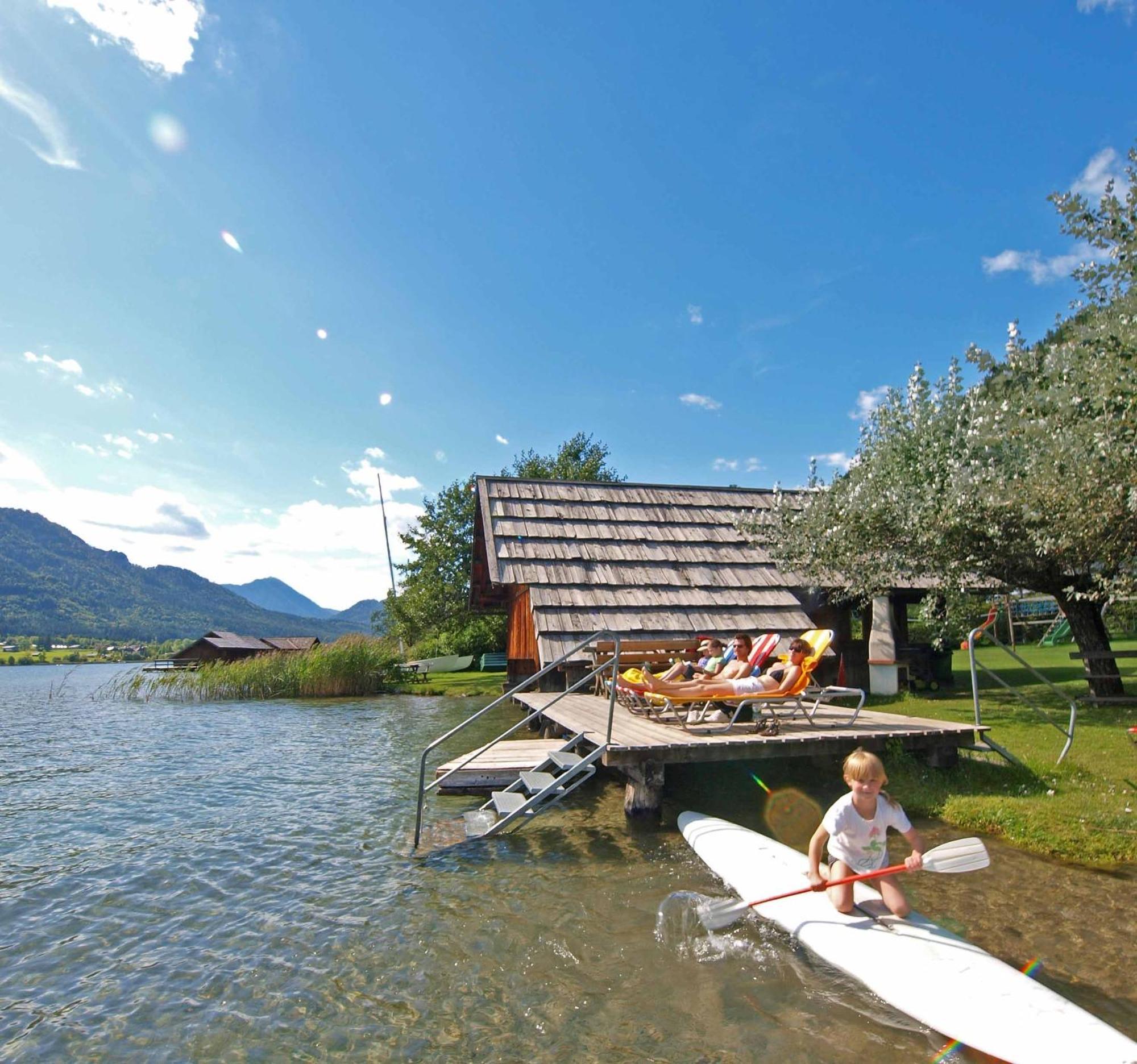 Ferienhof Obergasser Und Bergblick Weissensee Esterno foto