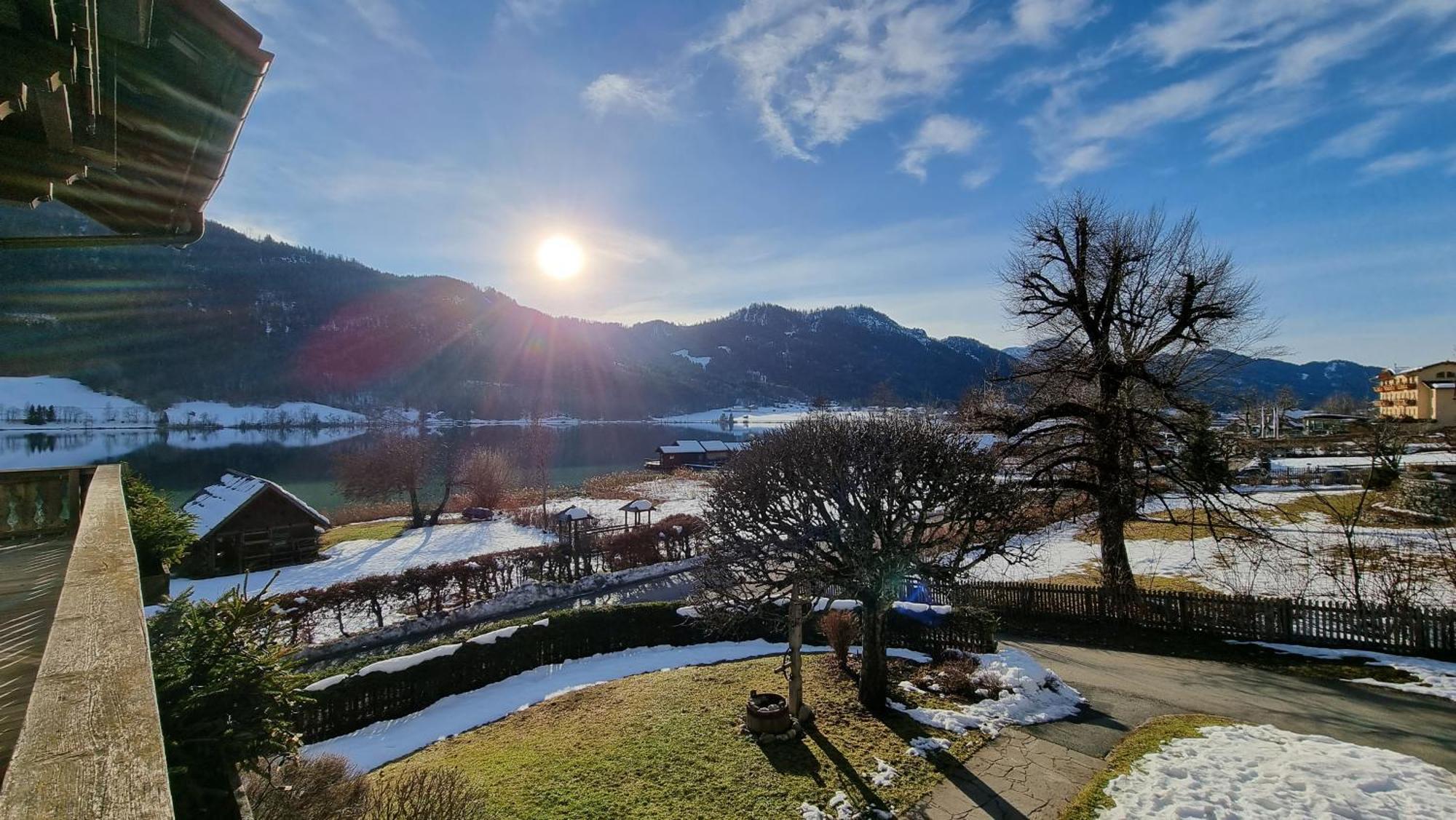 Ferienhof Obergasser Und Bergblick Weissensee Camera foto