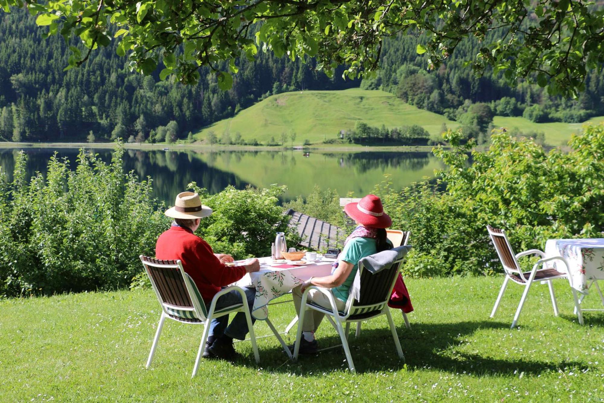 Ferienhof Obergasser Und Bergblick Weissensee Esterno foto